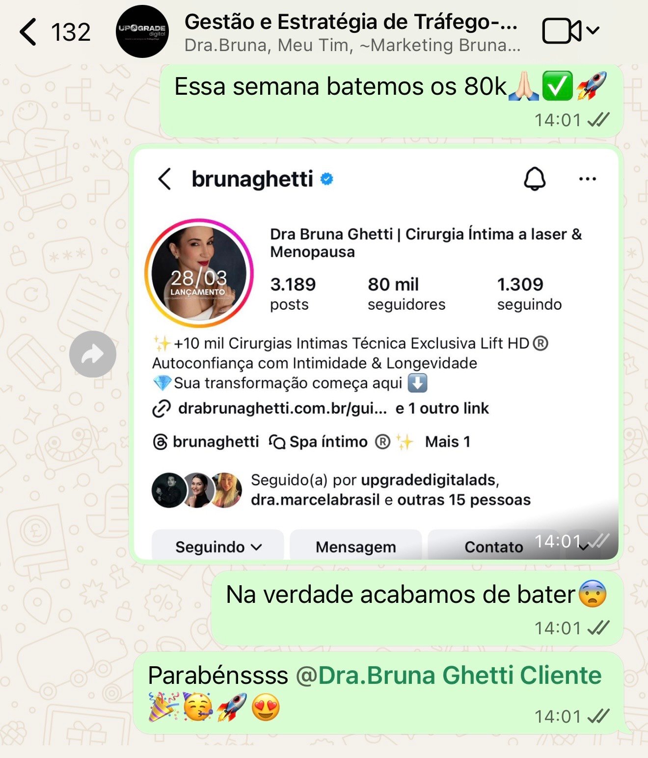 Dra. Bruna Ghetti 80 mil seguidores